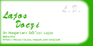 lajos doczi business card